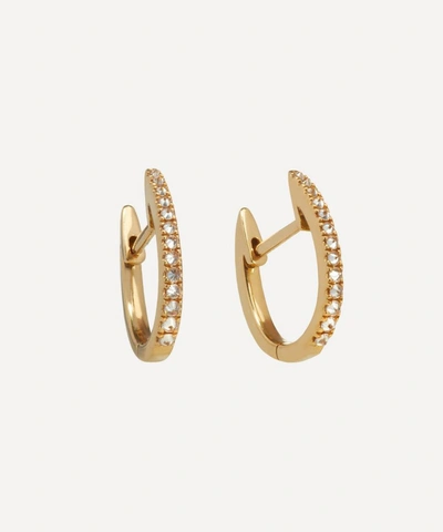 Annoushka 18ct Gold Eclipse Brown Diamond Fine Hoop Earrings