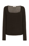 Vince Women's Square-neck Stretch-modal Top In Black