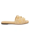 Valentino Garavani Women's Roman Stud Quilted Slide Sandals With Tonal Studs In Beige