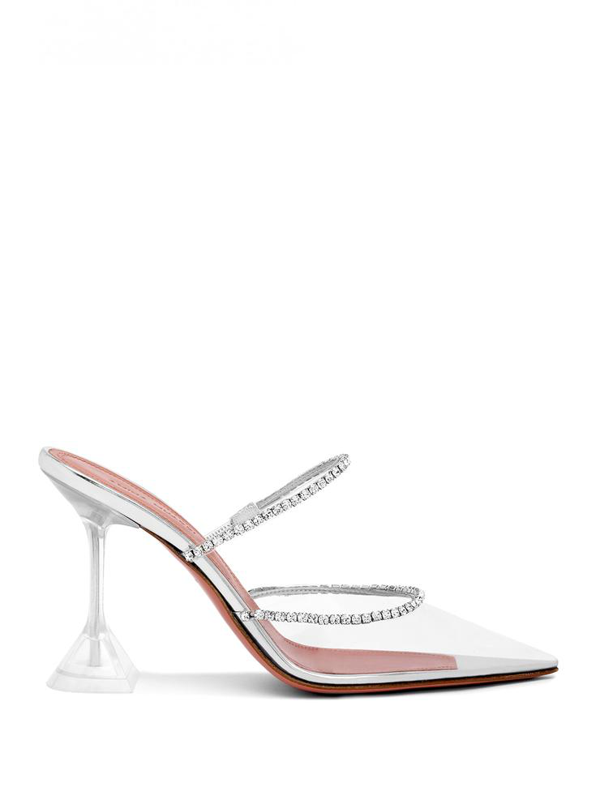 amina muaddi white pump