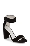 Jeffrey Campbell Lindsay Ankle Strap Sandal In Black Suede