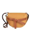 Loewe Small Gate Leather Saddle Bag In Beige