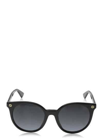 Gucci Gg0091s Acetate Round Womens Sunglasses In Black