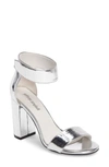 Jeffrey Campbell 'lindsay' Ankle Strap Sandal In Silver