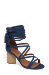Jeffrey Campbell 'despina' Strappy Sandal In Blue Denim Combo