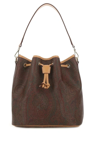 Etro Paisley Print Drawstring Bucket Bag In Multi