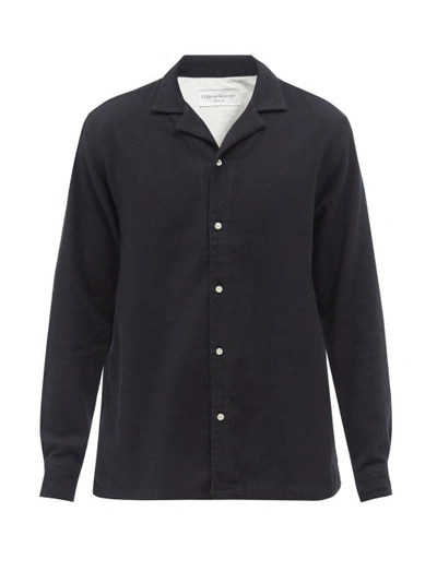Officine Generale Arsene Slim-fit Button-down Collar Cotton-poplin Shirt In Dark Navy