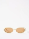 Dmy By Dmy Ivory-coloured Valentina Pvc Sunglasses