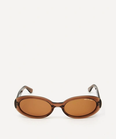 Dmy By Dmy Valentina Oval Sunglasses In Transparent Brown