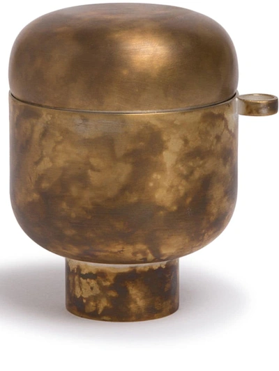 Ichendorf Milano Wabi Sabi Tea Caddy In Brass, Silver