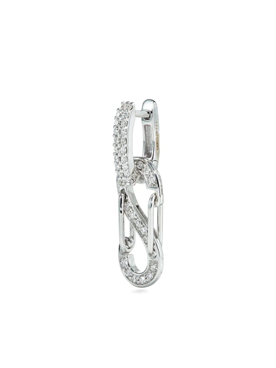 Eéra 18k White Gold Romy Small Diamond Earring In Silver