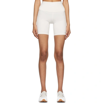 Alo Yoga High-waist Active Biker Shorts In Ivory