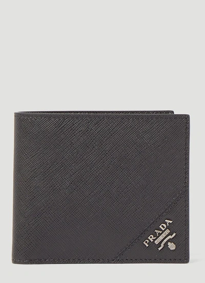 Prada Saffiano Bifold Wallet In Black