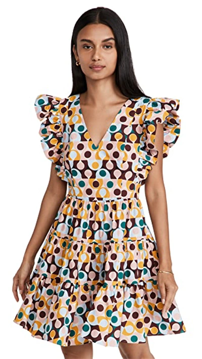 La Doublej Honeybun Cotton-poplin Mini-dress In Gumball