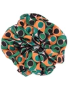 La Doublej Giga Abstract-print Scrunchie In Gumball Verde