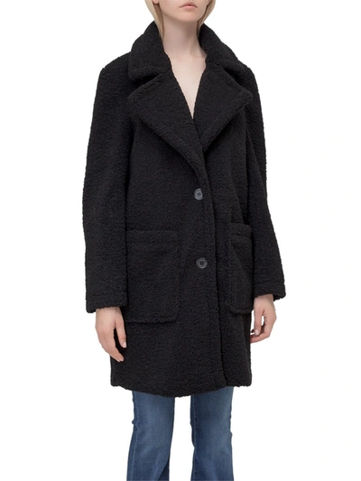 Lauren Ralph Lauren Front Pocket Teddy Coat In Black
