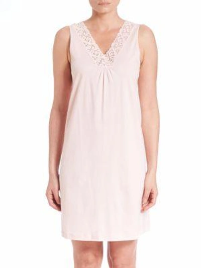 Hanro Moments Tank Gown In Mauve