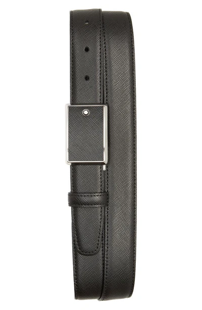 Montblanc Meisterstuck Reversible Sartorial Leather Belt In Black