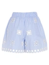 Red Valentino Redvalentino Sangallo Embroidery Shorts In Azure