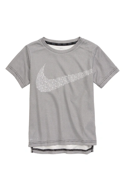 Nike Kids' Dry Statement Performance Top In Black,white