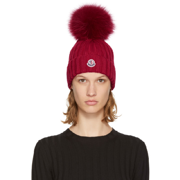 moncler fur beanie
