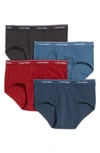 Calvin Klein 4-pack Briefs In Black/ Blue/ Red