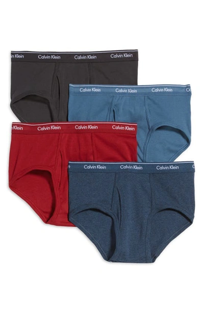 Calvin Klein 4-pack Briefs In Black/ Blue/ Red
