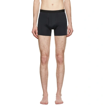 Balenciaga Logo-waistband Fitted Swim Shorts In Black