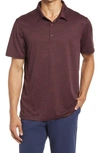 Zella Performance Polo In Burgundy Sass Melange