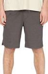 Billabong Crossfire Elastic Hybrid Shorts In Asphalt