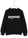 Dsquared2 Boys Black Kids Logo-print Cotton Sweatshirt 4-16 Years 8 Years