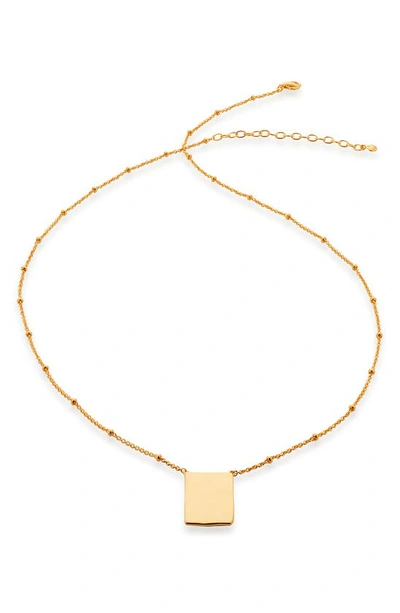 Monica Vinader Siren Muse Id Recycled 18ct Yellow Gold-plated Vermeil On Sterling Silver Necklace