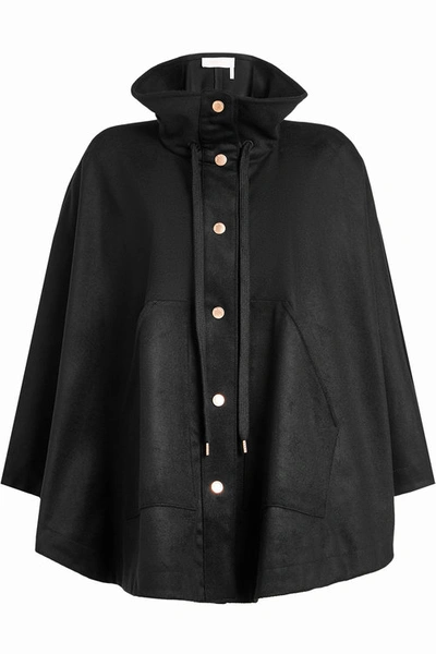 See By Chloé Oversized Cape Coat In Black