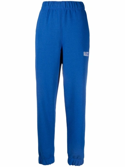 Ganni Software Isoli Logo Sweatpants In Blue
