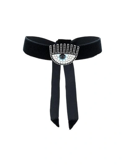 Chiara Ferragni Eye Choker In Black