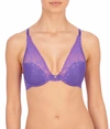 Natori Cherry Blossom Convertible Lace Plunge Bra (32dd) In Electric Purple