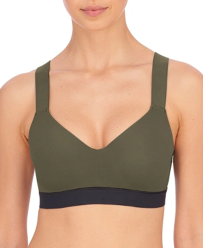 Natori Women's Dynamic Convertible Contour Sport Bra 751245 In Rosemary/black