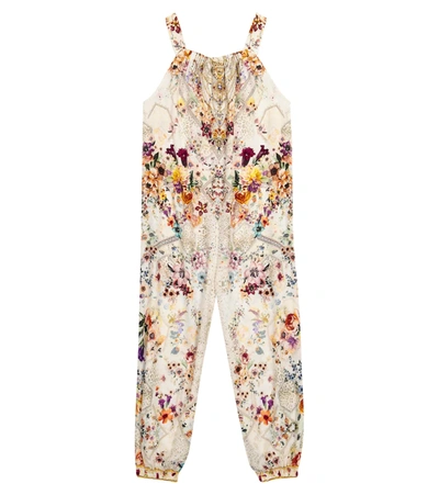 Camilla Kids' Girl's Floral-print Sleeveless Jumpsuit In Multicoloured