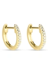 Stone And Strand 10k Yellow Gold & Diamond Medium Huggie Hoop Earrings