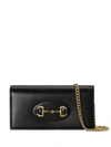 Gucci 1955 Horsebit Chain Wallet In Black