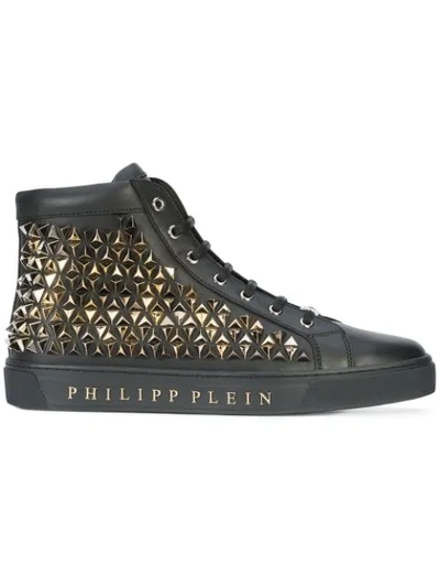 Philipp Plein Hi-top Sneakers "skull Light" In Black