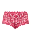 Hanro Luxury Moments Stretch-lace Boy Shorts In Geranium