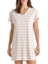 Hanro Laura Big Shirt Modal Lounge Top In Sunny Stripe