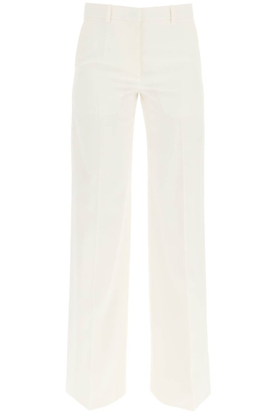 Valentino High-rise Silk-cady Wide-leg Trousers In White