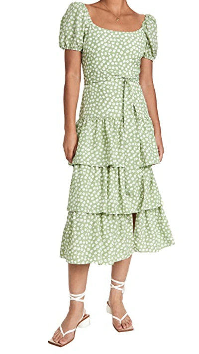 LIKELY LOTTIE TIERED MIDI DRESS YD12433580Y