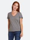 Majestic Cotton Silk Touch S/s V-neck In Grey