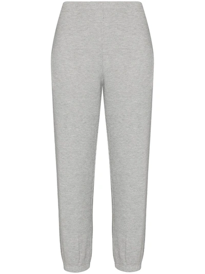 Leset Willow Waffle-knit Track Trousers In Grau