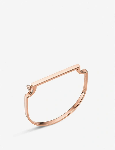 Monica Vinader Signature 18ct Rose-gold Vermeil Sterling Silver Bangle In Rose Gold