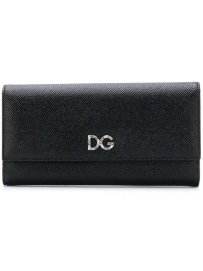Dolce & Gabbana Logo Continental Wallet In Black