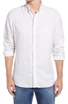 Nordstrom Trim Fit Solid Linen Button-down Shirt In Grey Pelican